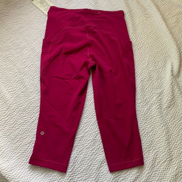 🌸 Lululemon Swift Speed High-Rise Crop 17" – Wild Berry Size 8 NWT #Barbiecore - Picture 5 of 5